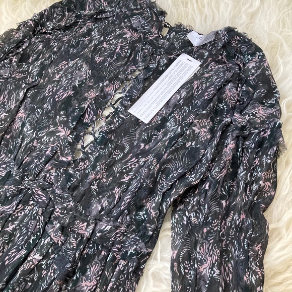 IRO. JEANS DARLING CUT-OUT RUFFLED MINI DRESS - Picture 5 of 11